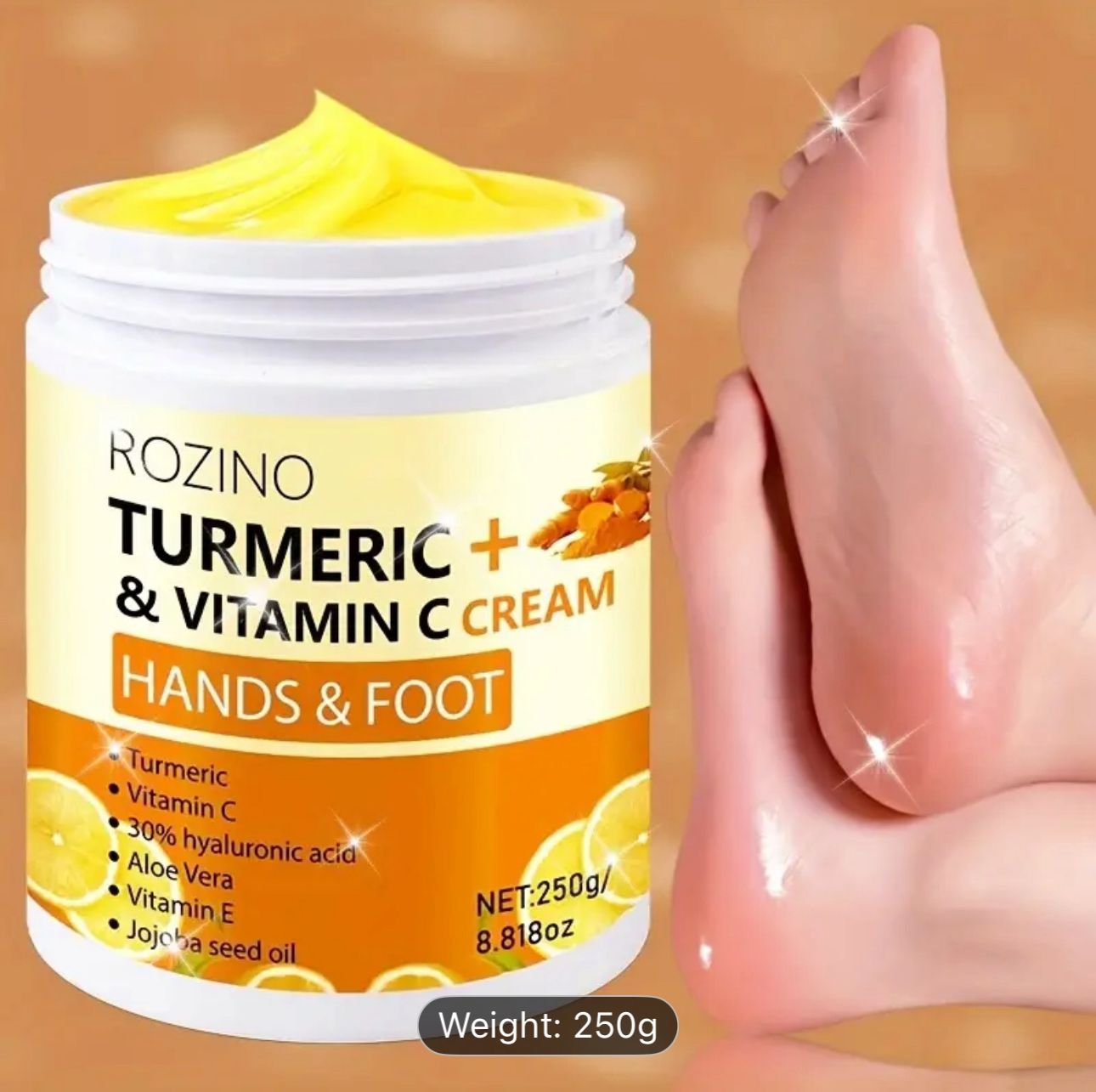ROZINO Turmeric & Vitamin C Hand and Foot Cream